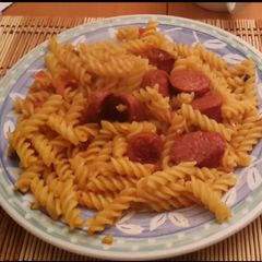 A picture of Chorizo pasta.