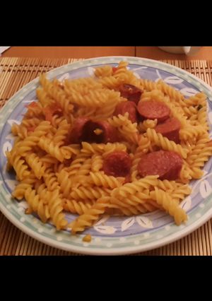 A picture of Chorizo pasta.