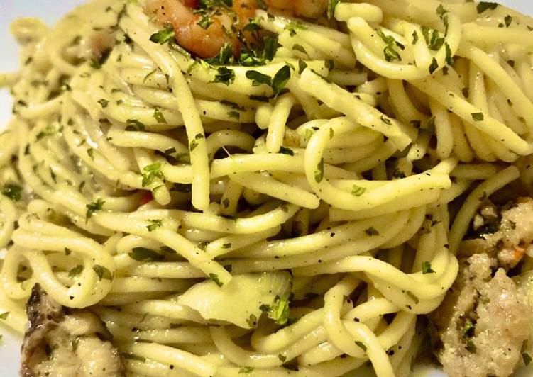 Langkah Mudah untuk Membuat Spaghetti Aglio Olio 15menit JADI❗️ yang Lezat Sekali