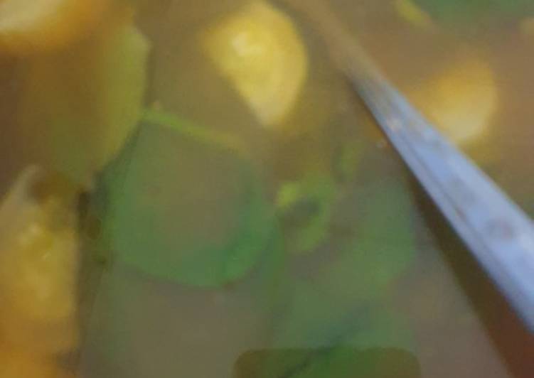 Langkah Mudah untuk Menyiapkan Sayur asem daun telo &amp; krai yang Sempurna