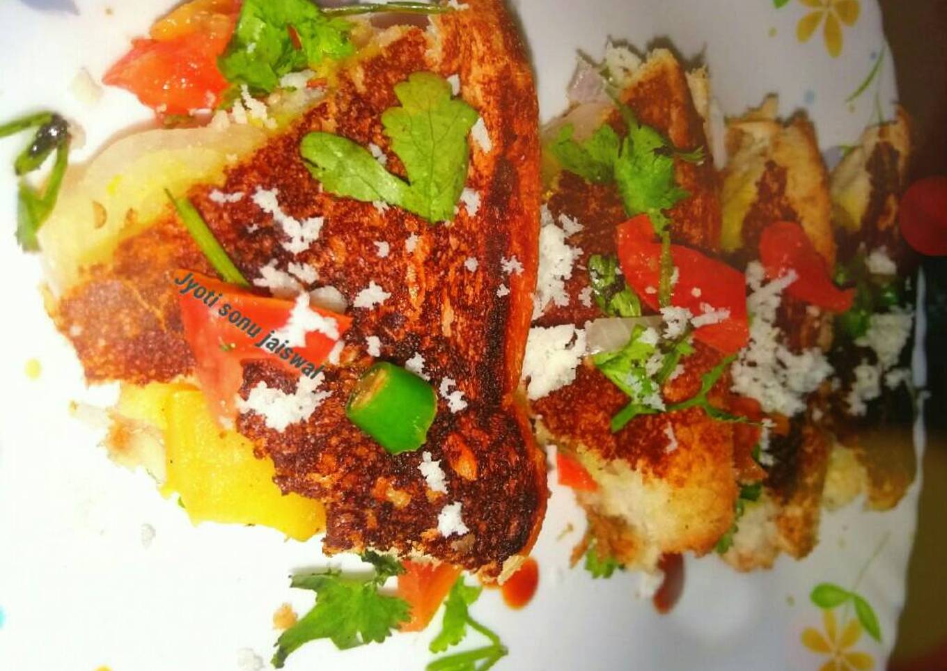 Healthy paneer sandwich