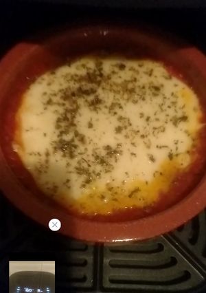 Una foto de Queso provolone a mi manera!!! Freidora de aire!!
