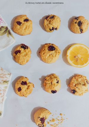 Foto resep Lemon Cookie Dengan Cranberries Harum Renyah