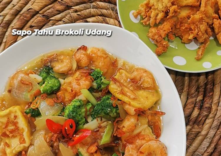 Bagaimana memasak Sapo Tahu Brokoli Udang, Lezat Sekali