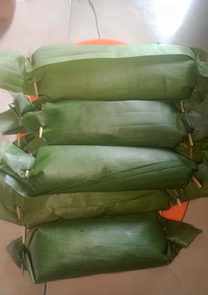 Foto resep Nasi bakar teri + tempe pedas