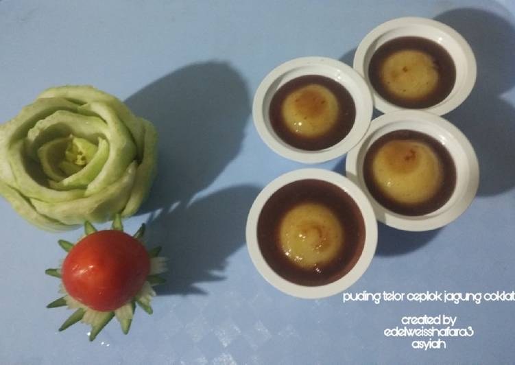 Puding telor ceplok jagung coklat