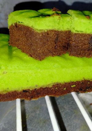 Foto resep Bolu lapis coffee mocca & melon