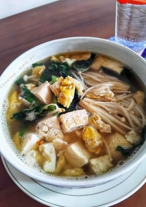 Foto resep 1087. Tahu Sawi Kuah Enoki