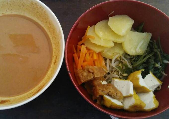 Langkah Mudah untuk Menyiapkan Gado2 menu diet day1, Enak