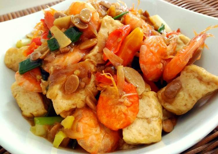 Udang Tahu Pedas Masak Tauco