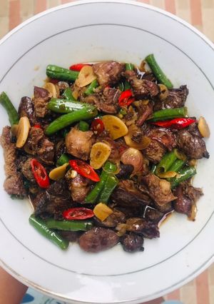 Foto resep Tumis Ati Ampela Kacang Panjang Anti Ribet