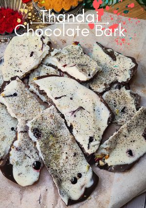 A picture of Thandai Chocolate Bark.