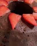 Bolo de Chocolate com Morangos