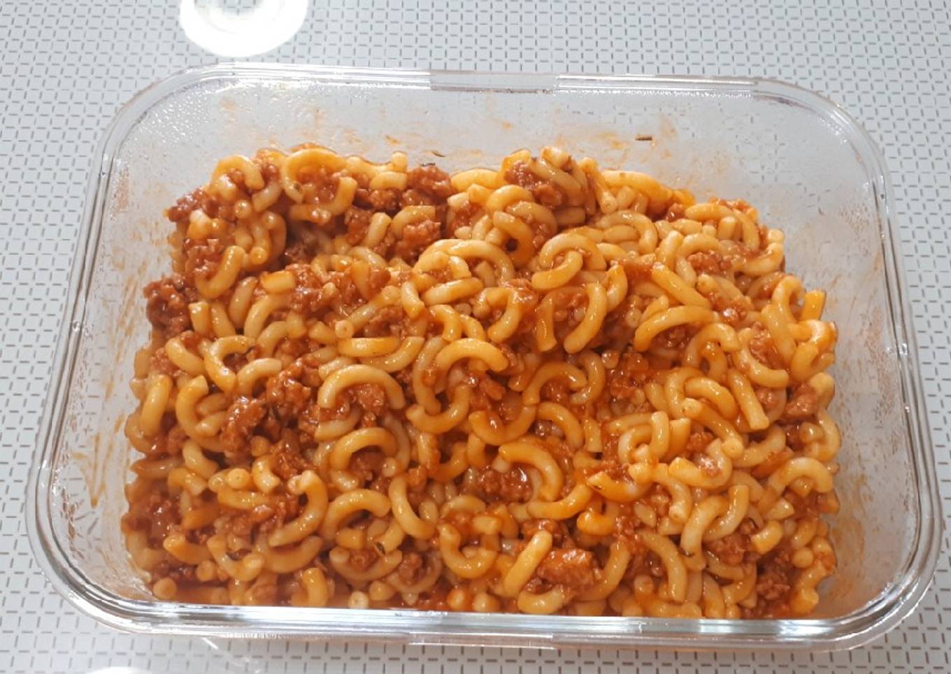 90. Fideuá con carne picada