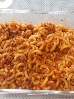 Una foto de 90. Fideuá con carne picada