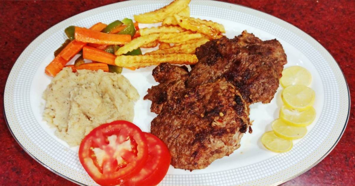 Beef steaks platter Recipe by Mehwish Cookpad