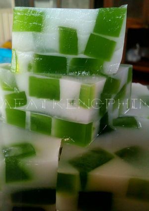 รูปของ วุ้นกะทิใบเตยลายหินอ่อน