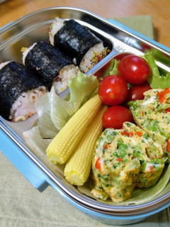 鯖魚飯糰佐玉子燒 的食譜成品照片