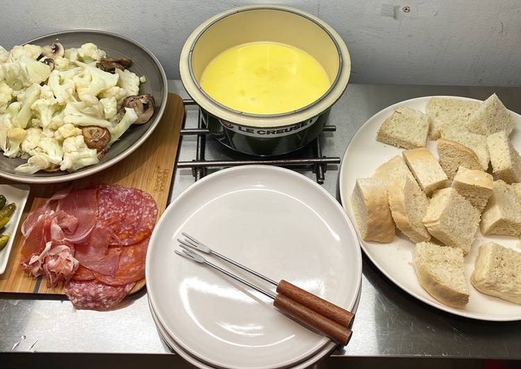 Steps to Prepare Any-night-of-the-week Cheese fondue