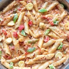 A picture of Pink Pasta (Homemade).