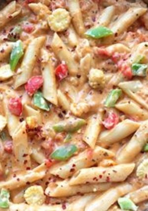 A picture of Pink Pasta (Homemade).