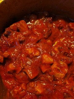 Una foto de Carne magra con tomate a mi manera