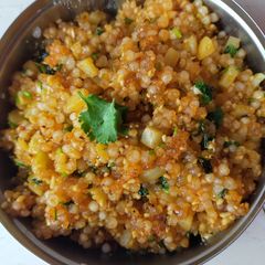 A picture of Farali (fasting) Sabudana Khichdi.