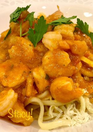 A picture of Mom’s Shrimp Linguine Worthy of Michelin Stars!.