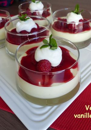 Une photo de Verrines vanille-framboise