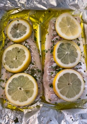 Une photo de Papillotes de filets de cabillaud
