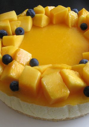 A picture of No-Bake Mango Cheesecake.