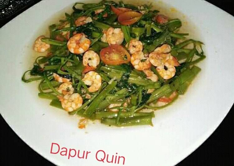 Resep Tumis Kangkung Terasi Udang Saus Tiram Anti Gagal
