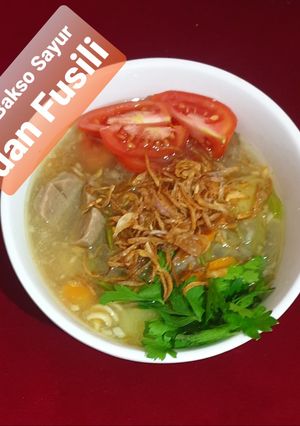 Foto resep 113. Sop Bakso Sayur dan Fusilli