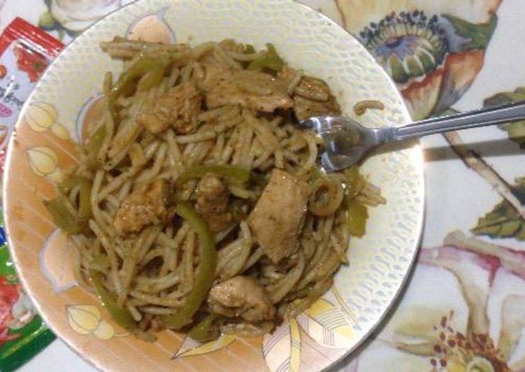 Recipe of Quick Chicken Tikka Spaghetti