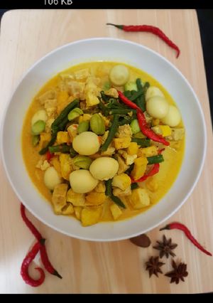 Foto resep Lodeh tahu tempe telur puyuh
