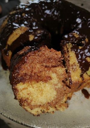 Una foto de Budín integral marmolada