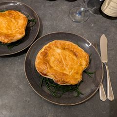A picture of Baby Scallop and Lobster Pie.