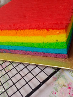 Foto resep Bolu kukus pelangi Rainbow