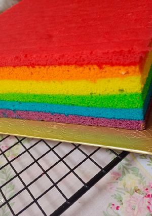 Foto resep Bolu kukus pelangi Rainbow