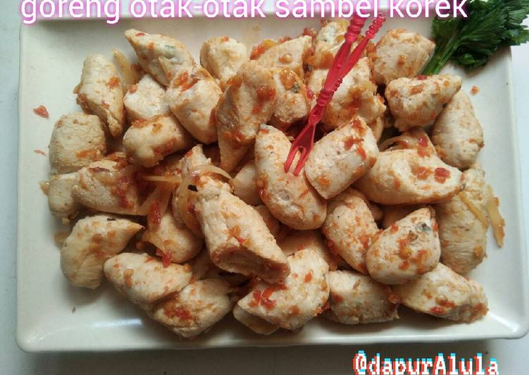 Goreng otak-otak sambel korek