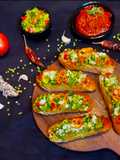 Pok Bhel Bhruschetta