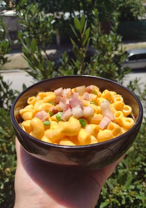 Una foto de Mac & cheese. ❤️