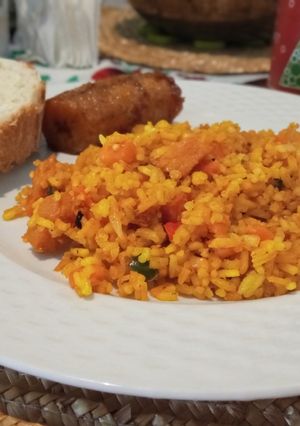 Una foto de Arroz con chuleta ahumada