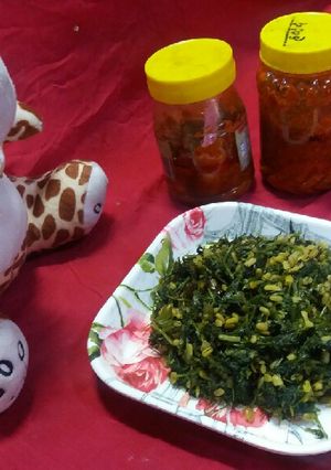 A picture of Dill greens/ shepuchi bhaji.