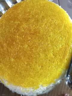 عکسی از دستور تهدیگ زعفرانی