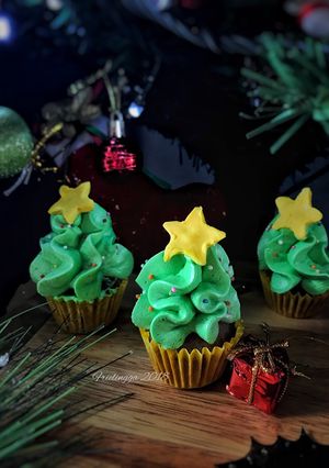 Foto resep Christmas cupcake, dari putih telur