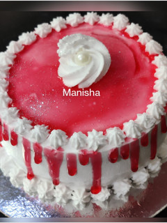 A picture of Rose Flavour Cake 🎂.