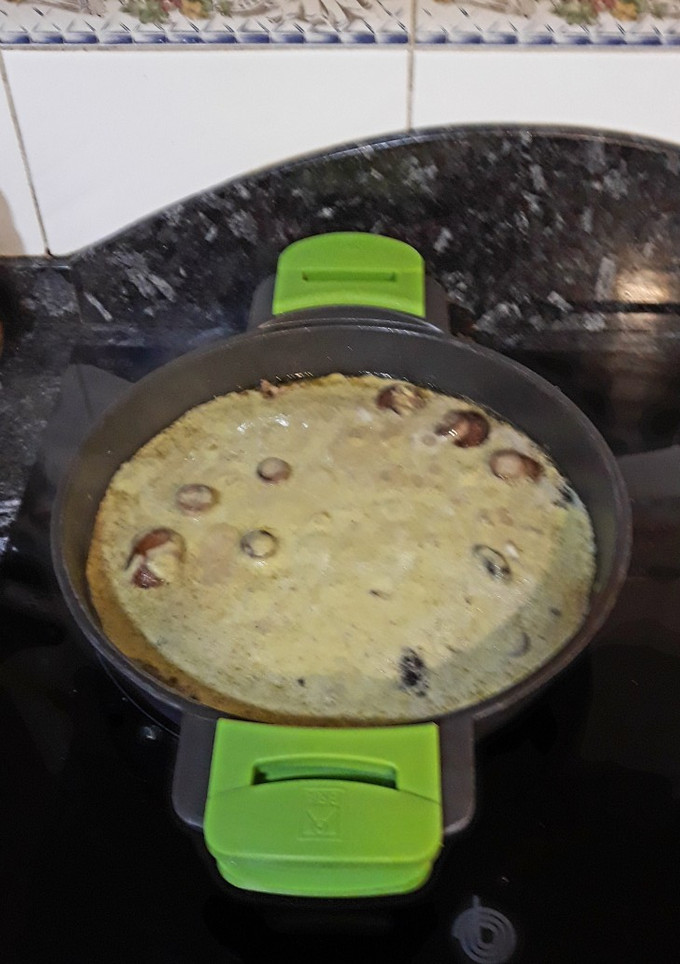 Una foto de Sepia con shitakes y porto bello con mojo de cilantro y pistachos