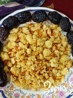 A picture of Split Milk Kalakand with Ajwa Dates.
