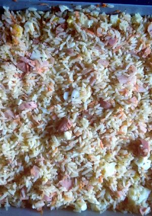 Una foto de Arroz primavera